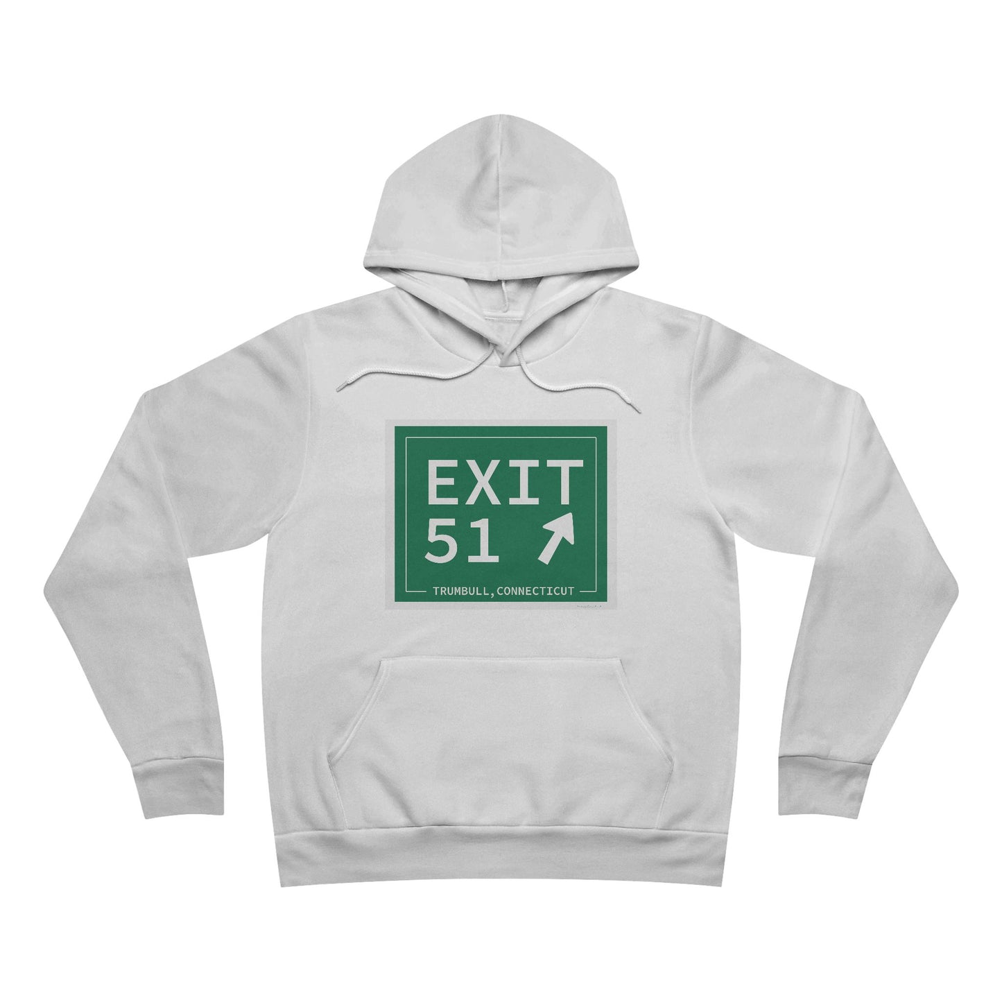 Vintage Exit 51 Merritt Parkway Sign Unisex Sponge Fleece Pullover Hoodie