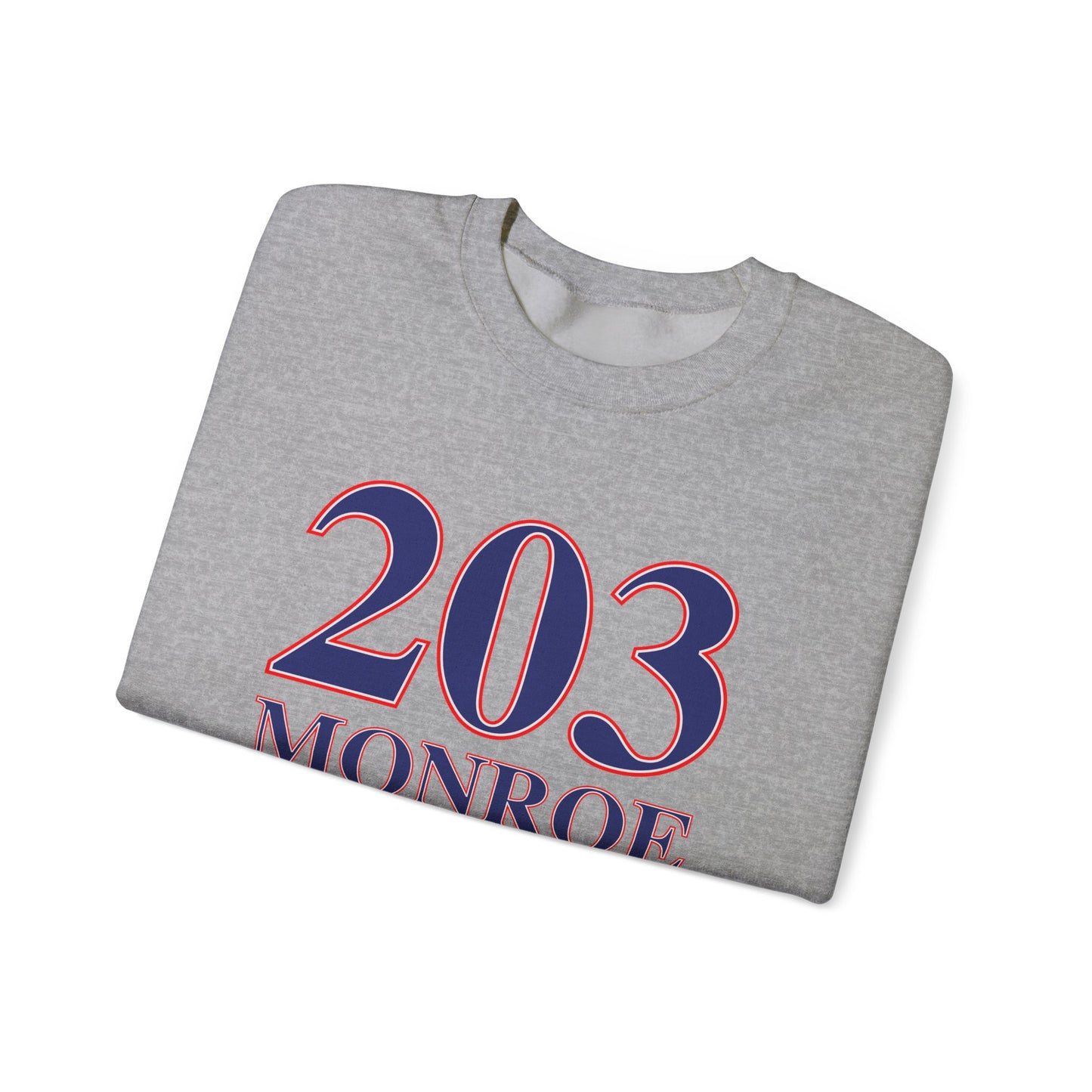 203 Monroe Red White & Blue Unisex Heavy Blend™ Crewneck Sweatshirt