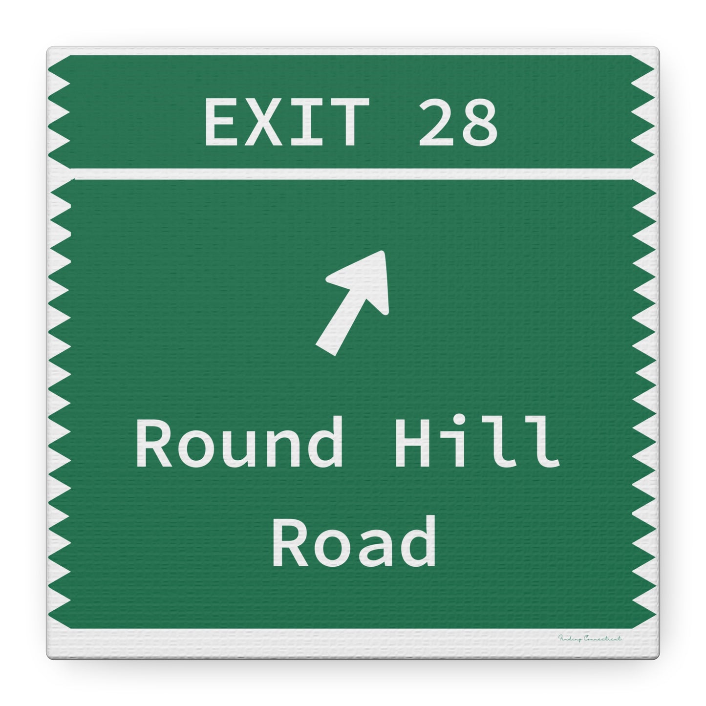 Vintage Merritt Parkway Exit 28 Sign Matte Canvas, Stretched, 1.25"