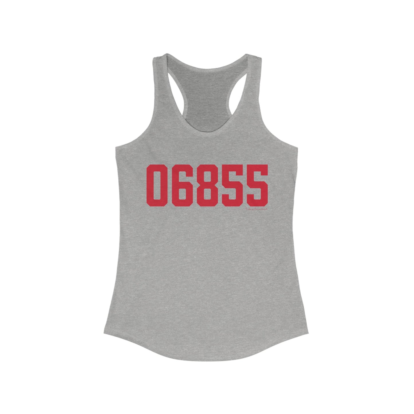 06855 Norwalk Connecticut Zip Code Women's Ideal Racerback Tank Top