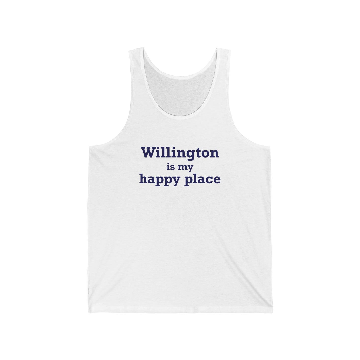 Willington is My Happy Place Unisex Jersey Tank Top