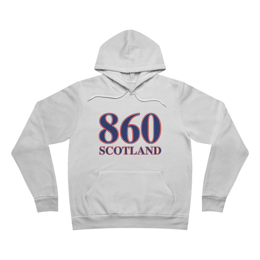 860 Scotland Red White & Blue Unisex Sponge Fleece Pullover Hoodie