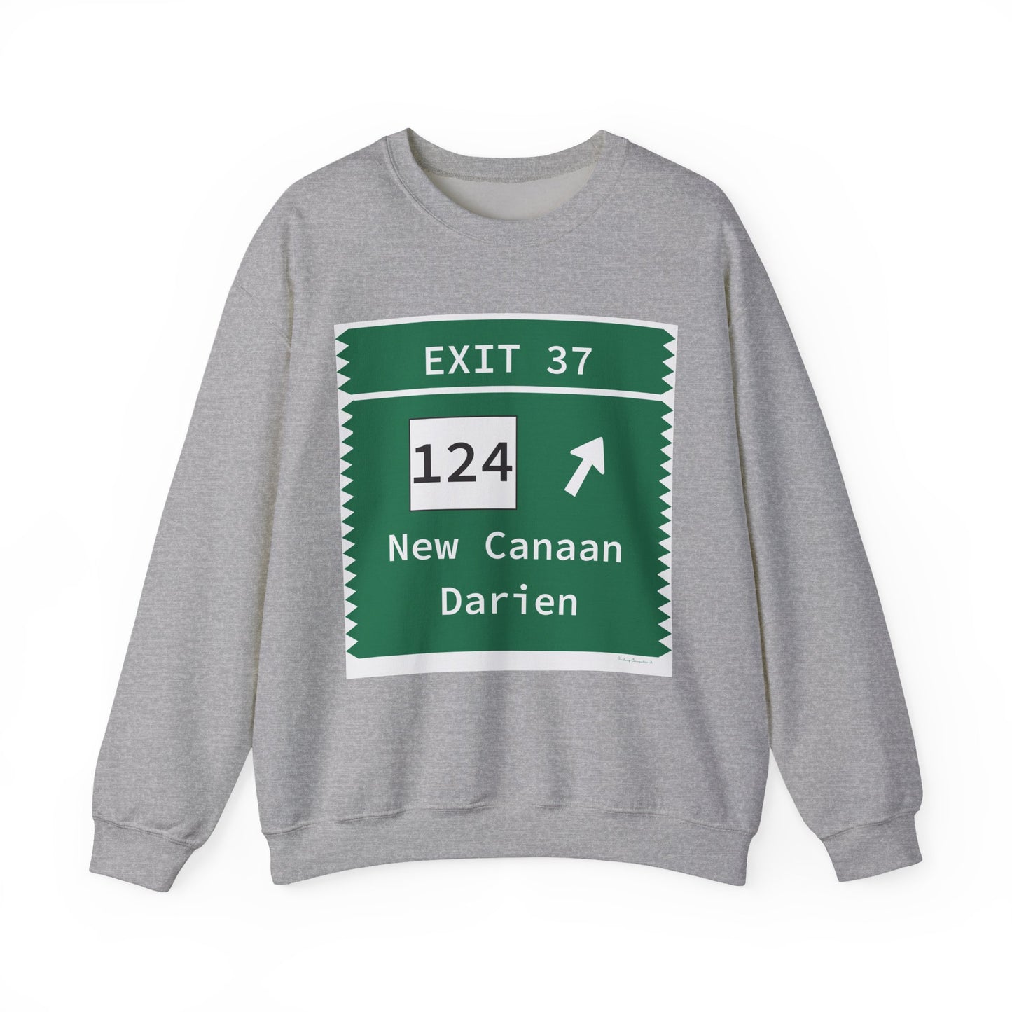 Vintage Merritt Parkway Exit 37 Sign Unisex Heavy Blend™ Crewneck Sweatshirt