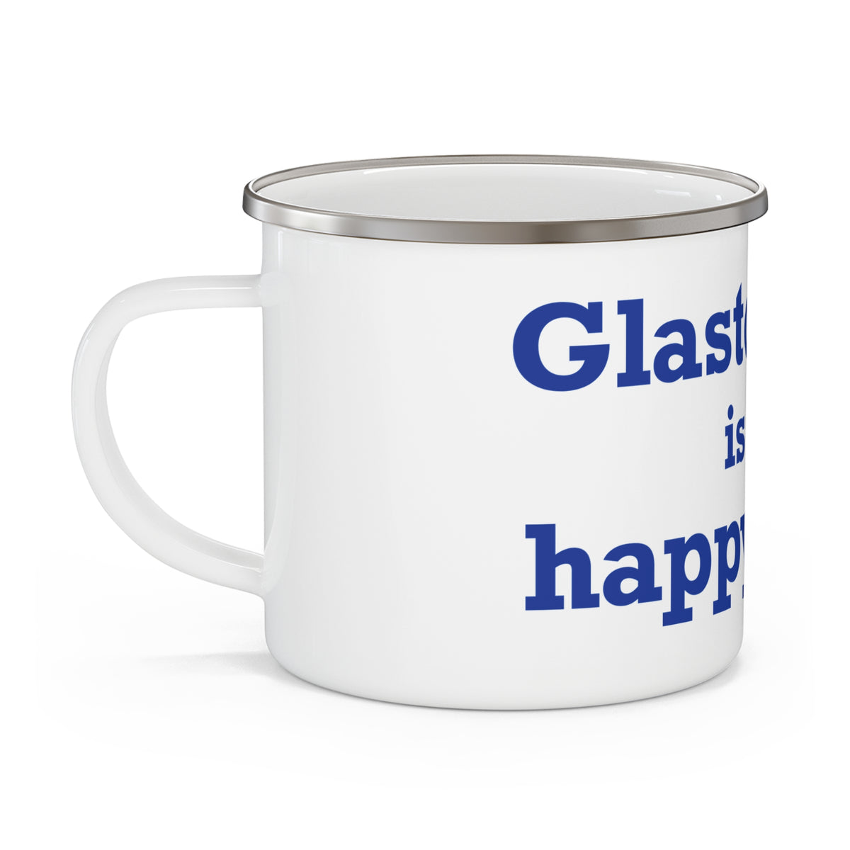 Glastonbury is My Happy Place Enamel Camping Mug