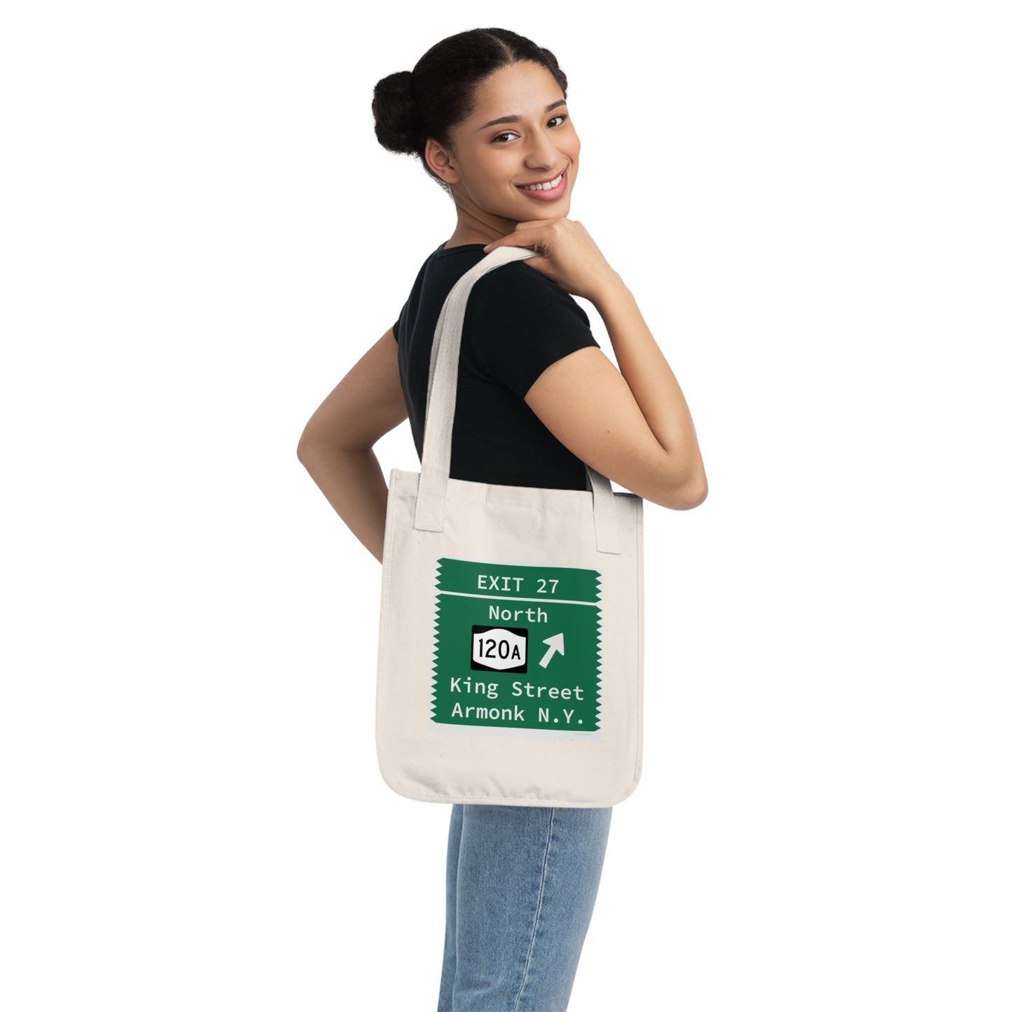 Vintage Merritt Parkway Exit 27 Sign Organic Canvas Tote Bag