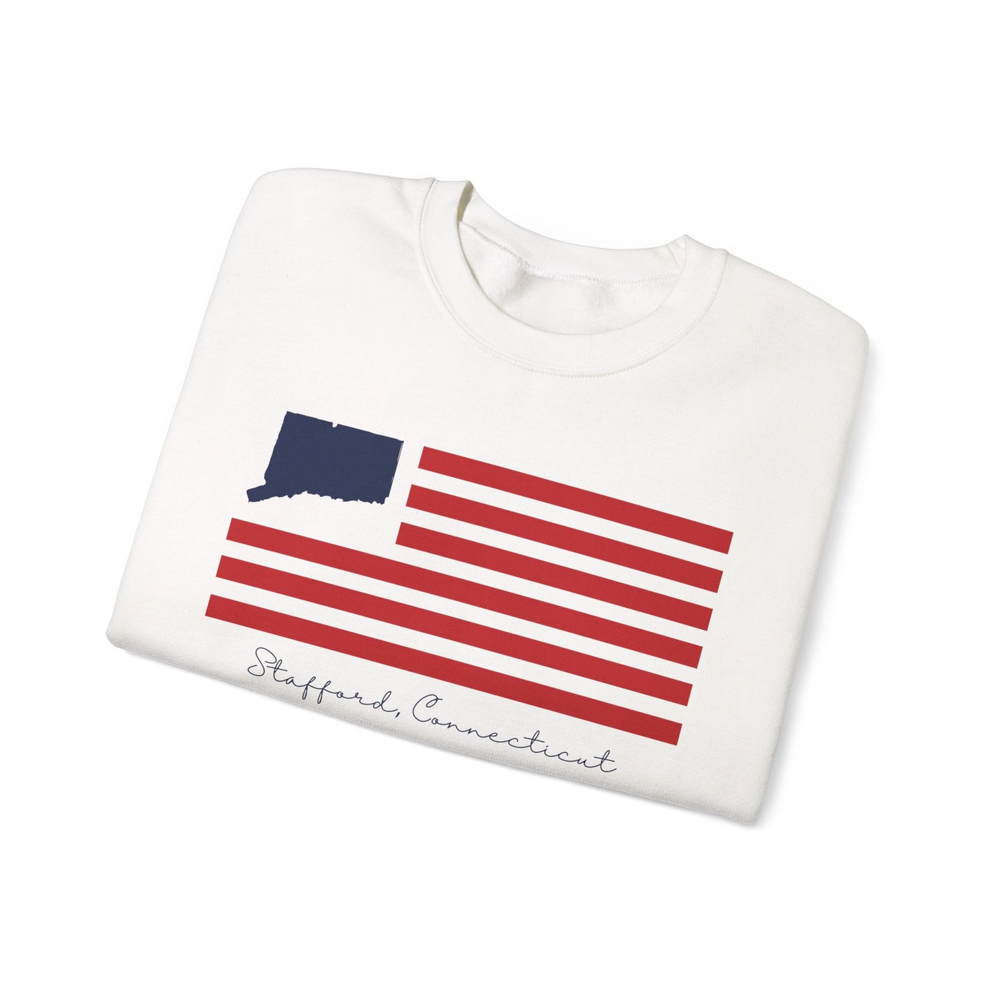 Stafford Connecticut Flag Unisex Heavy Blend™ Crewneck Sweatshirt