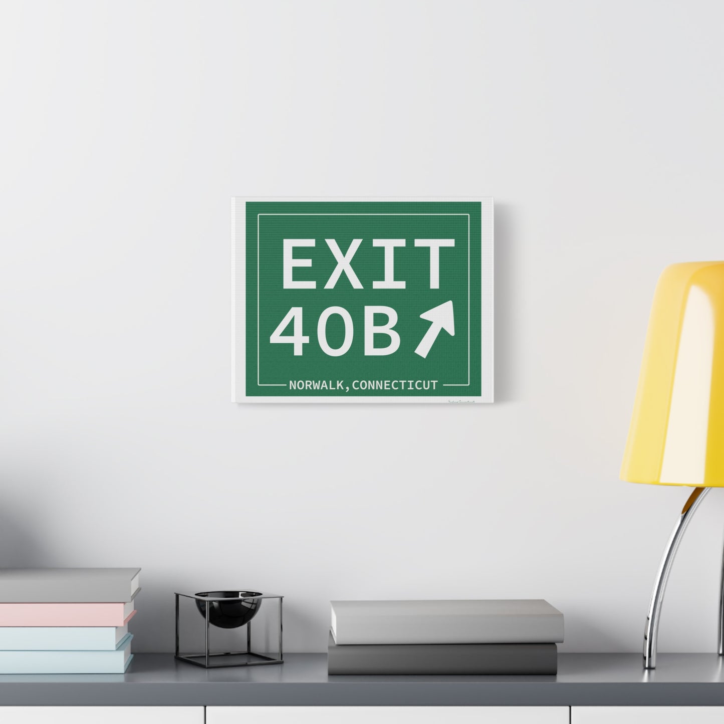 Vintage Exit 40B Merritt Parkway Sign Matte Canvas, Stretched, 1.25"