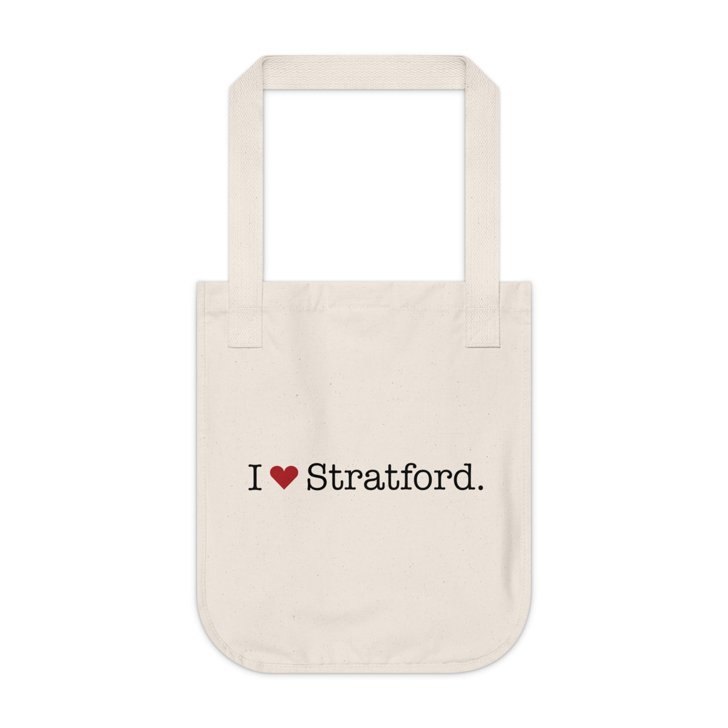 I Heart Stratford. Organic Canvas Tote Bag