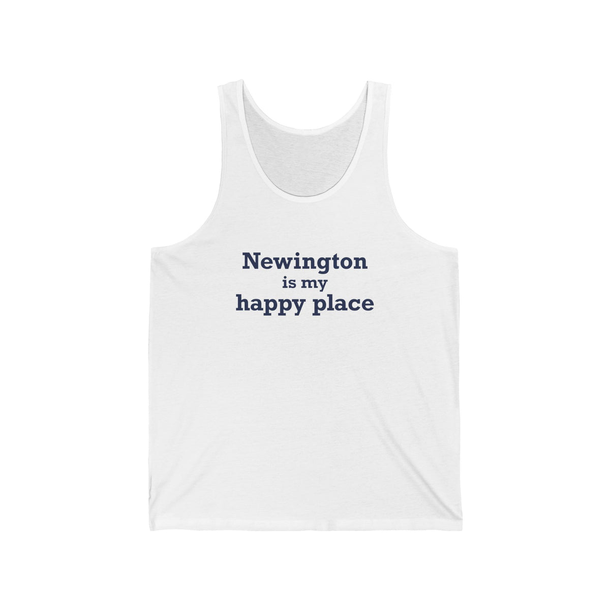 Newington is My Happy Place Unisex Jersey Tank Top
