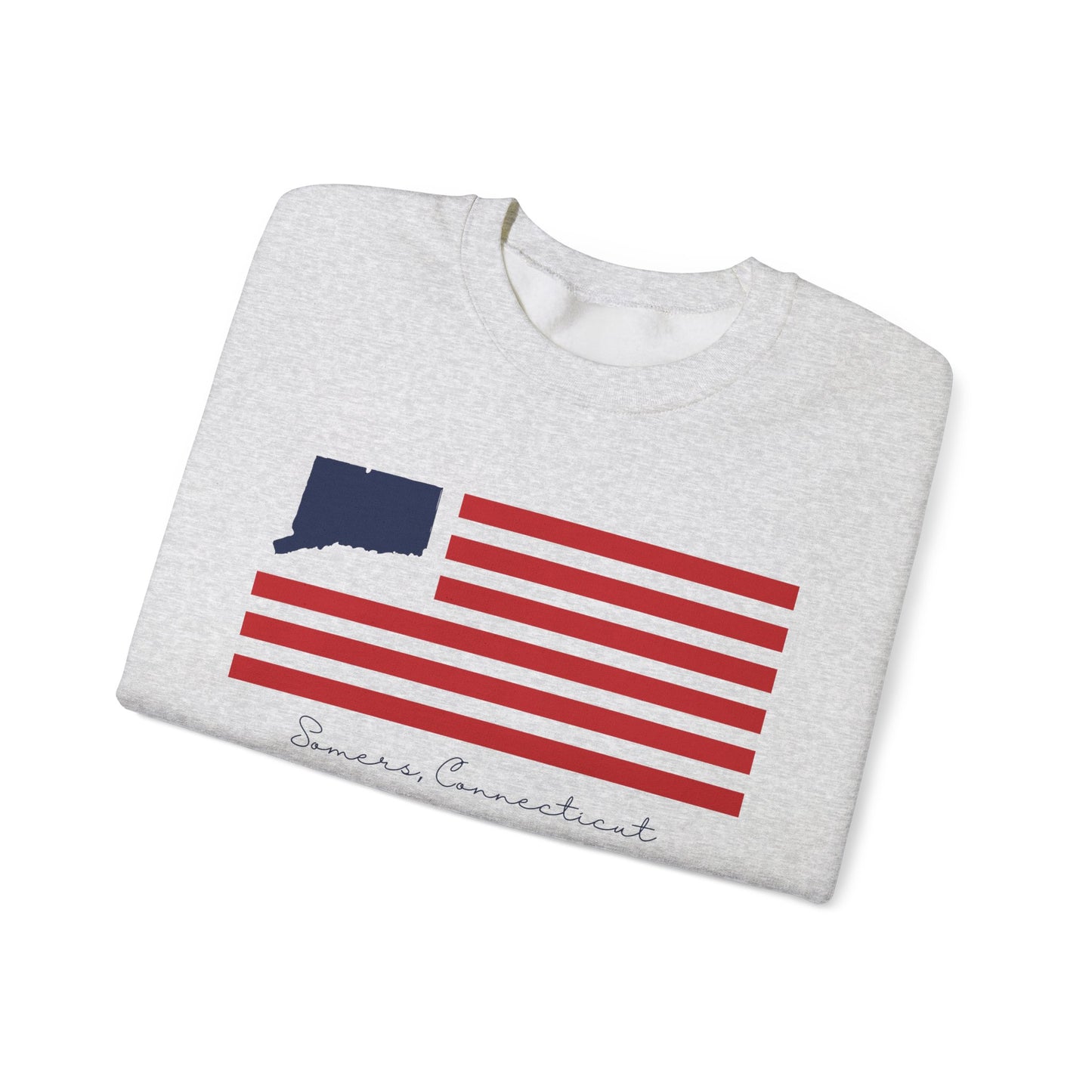 Somers Connecticut Flag Unisex Heavy Blend™ Crewneck Sweatshirt