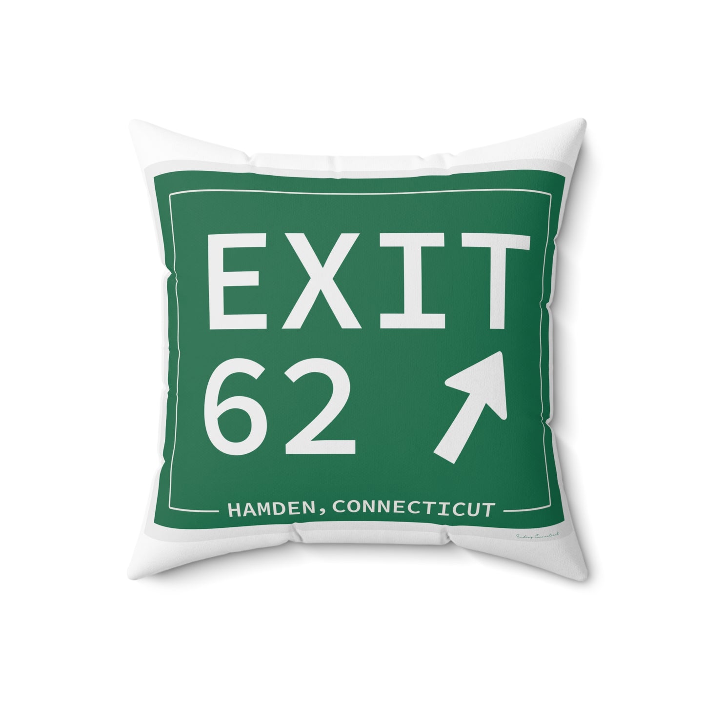 Vintage Exit 62 WCP Sign Spun Polyester Square Pillow
