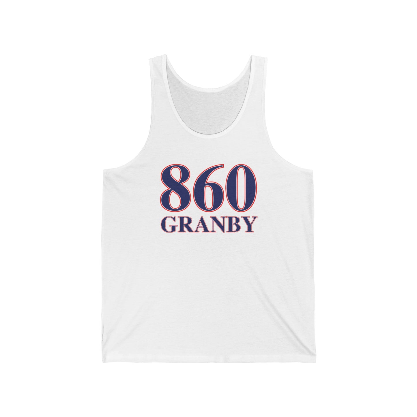 860 Granby Red White & Blue Unisex Jersey Tank Top