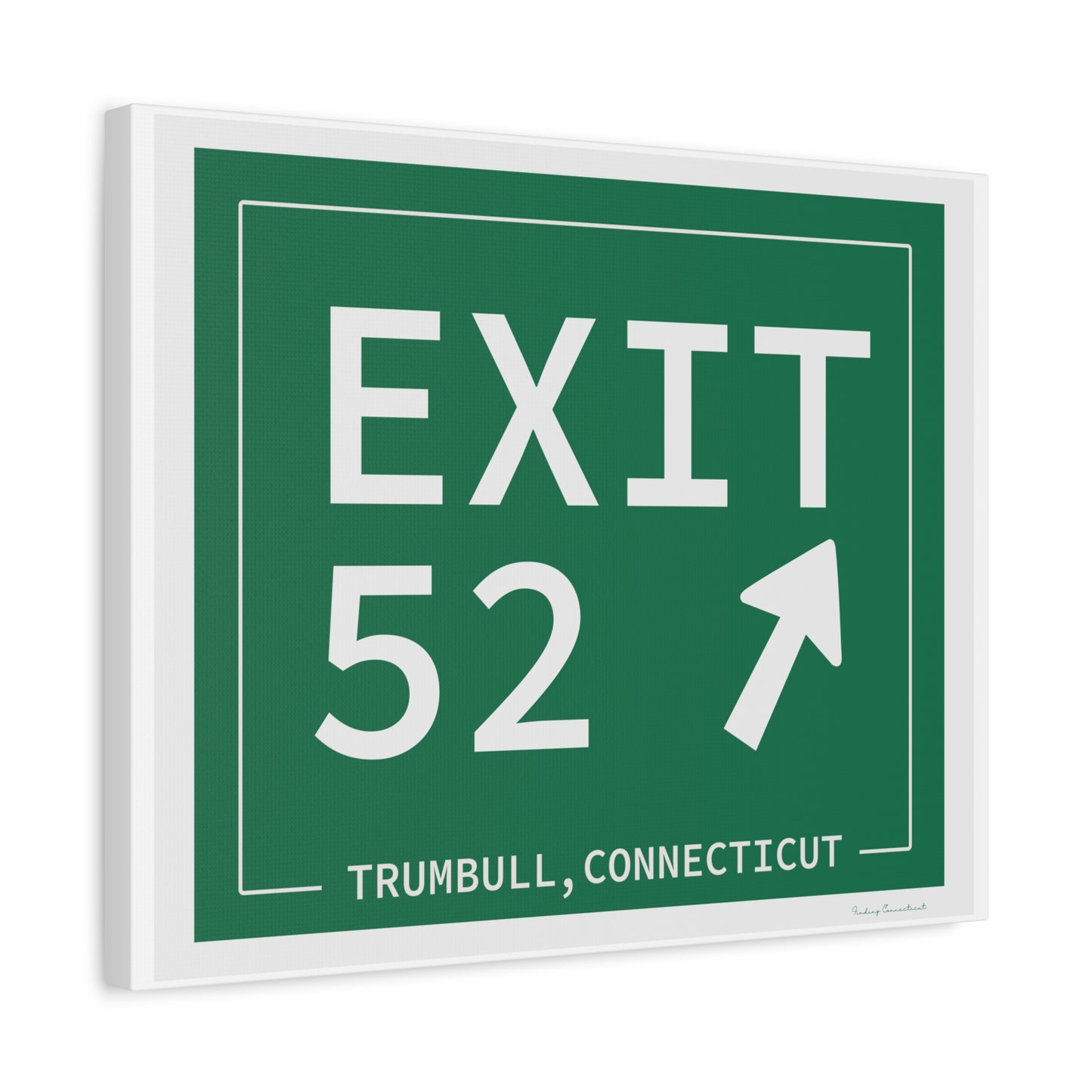 Vintage Exit 52 Merritt Parkway Sign Matte Canvas, Stretched, 1.25"