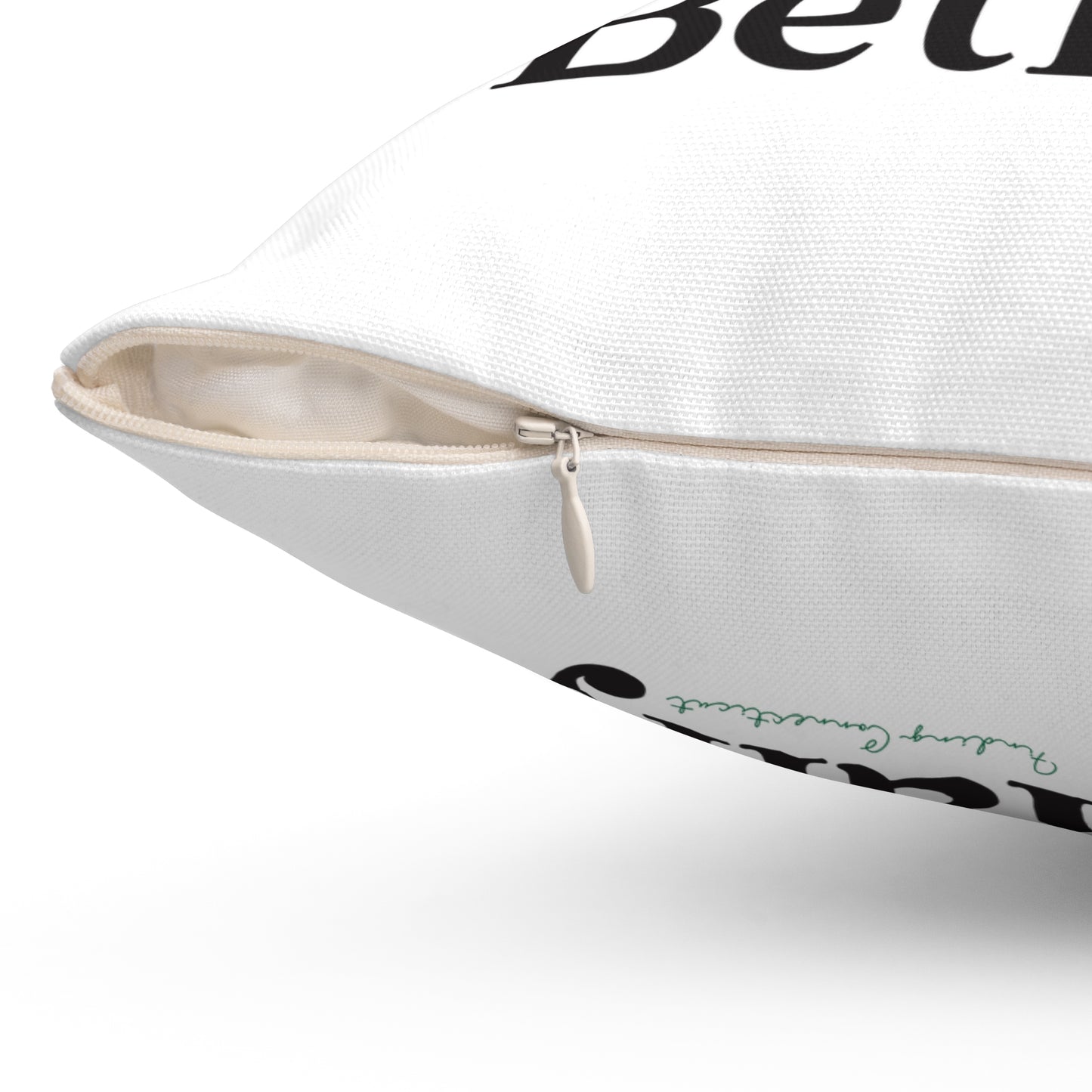 I Clover Bethany Spun Polyester Square Pillow