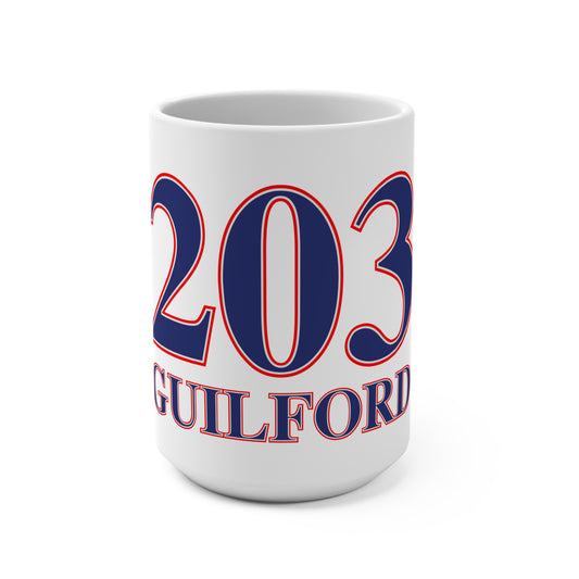 203 Guilford Red White & Blue Mug 15oz