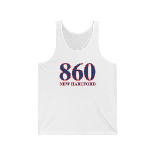 860 New Hartford Red White & Blue Unisex Jersey Tank Top