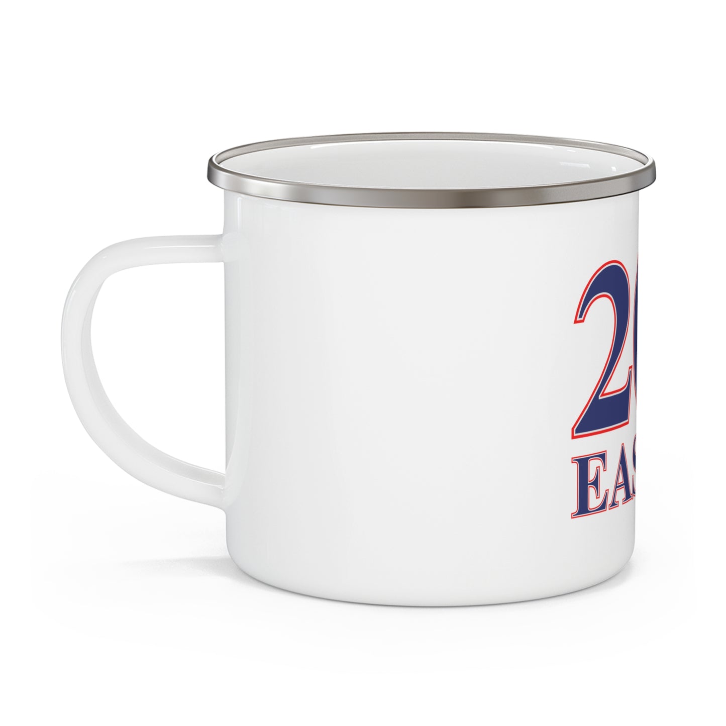 203 Easton Red White & Blue Enamel Camping Mug