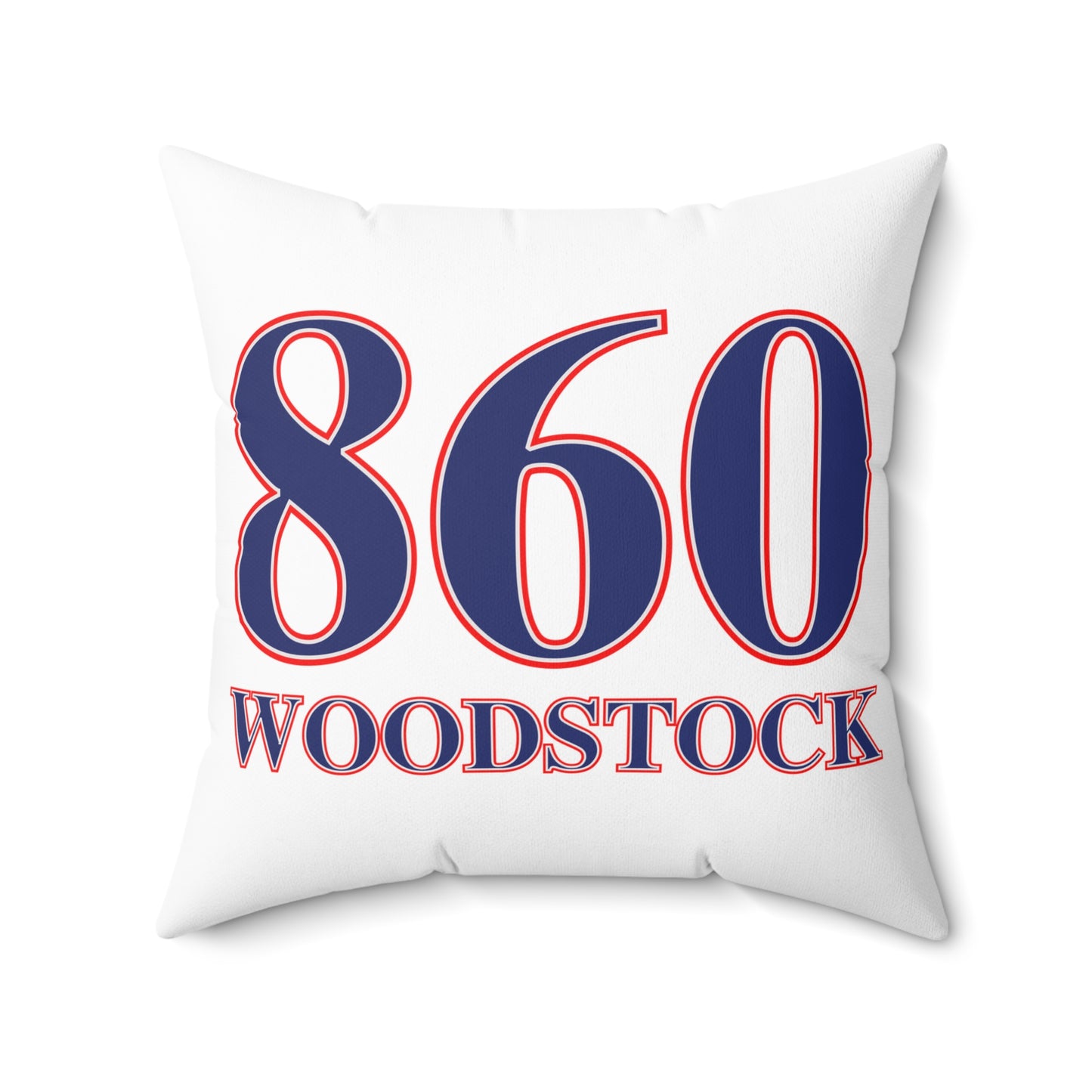 860 Woodstock Red, White & Blue Spun Polyester Square Pillow