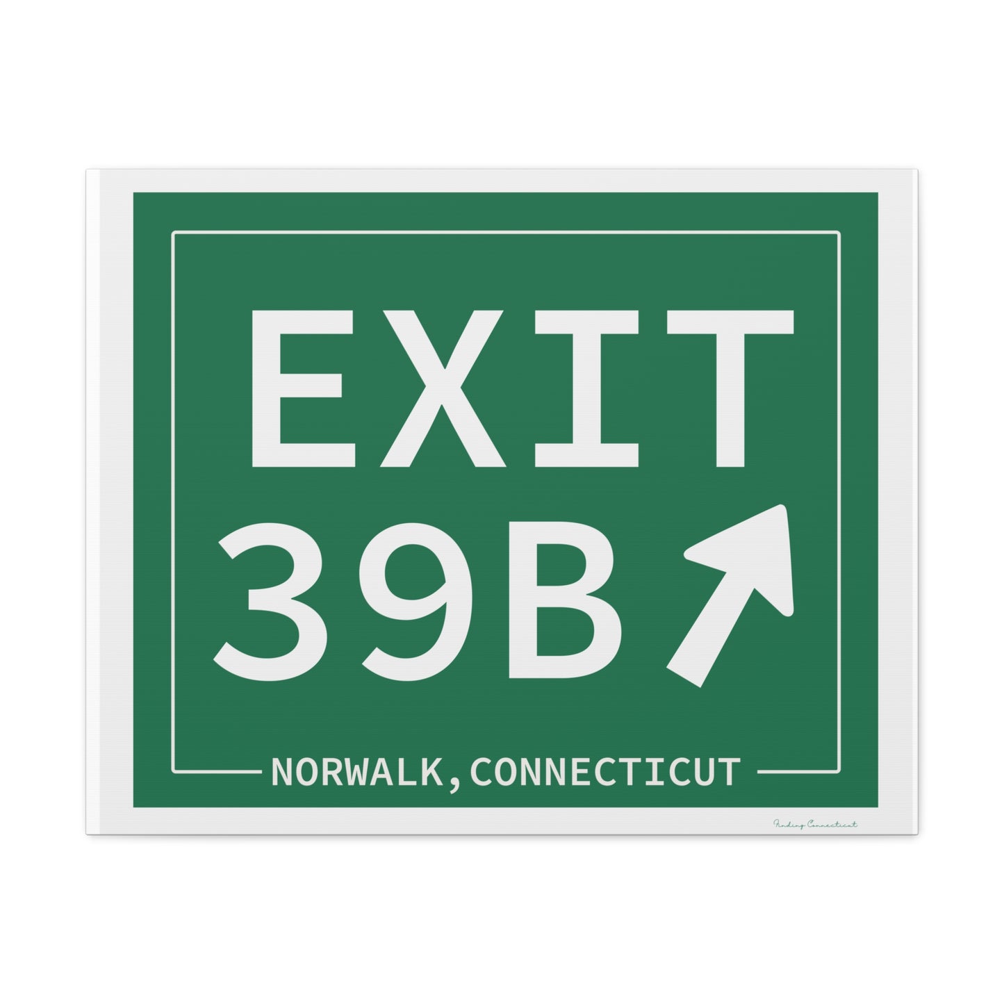 Vintage Exit 39B Merritt Parkway Sign Matte Canvas, Stretched, 1.25"