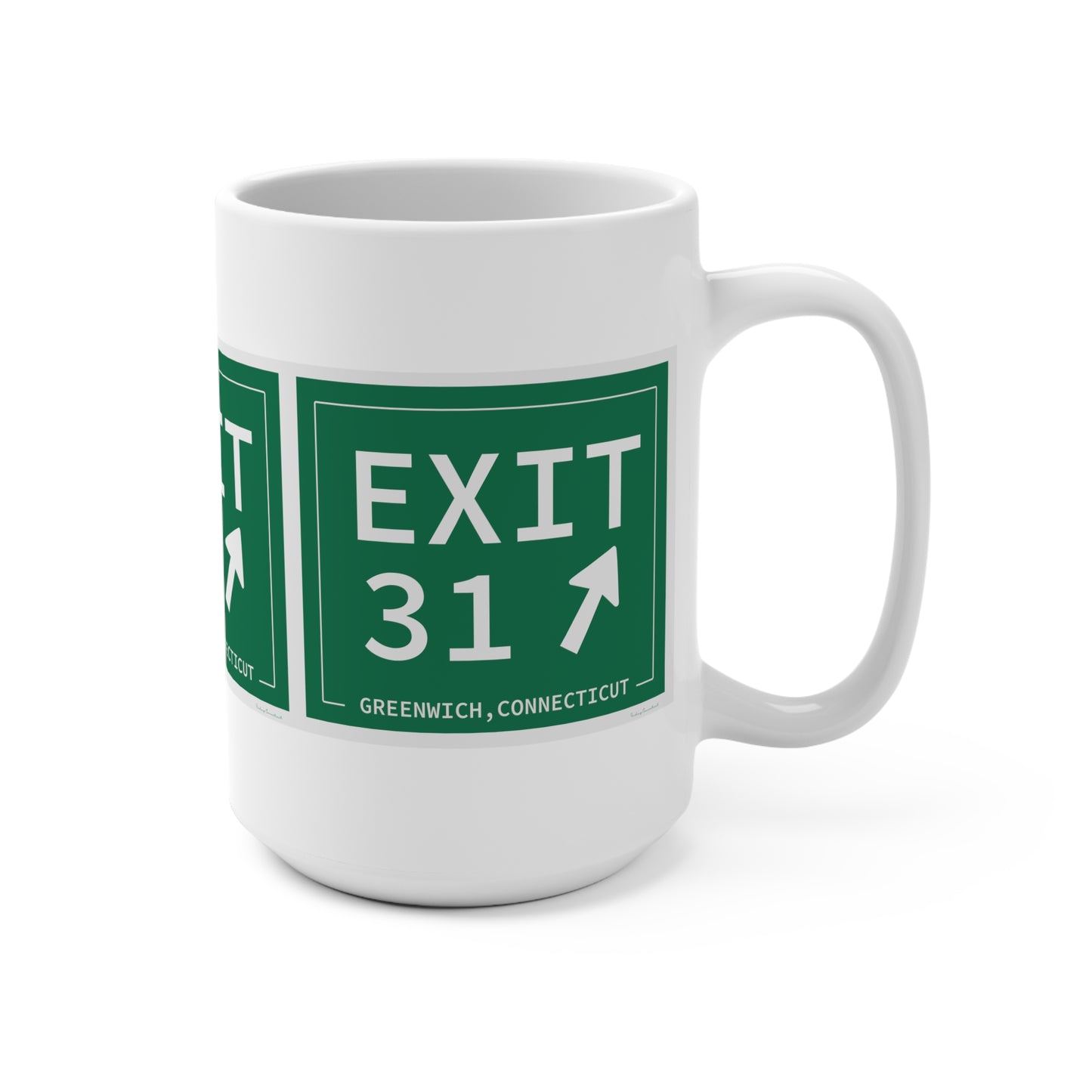 Vintage Exit 31 Merritt Parkway Sign Mug 15oz