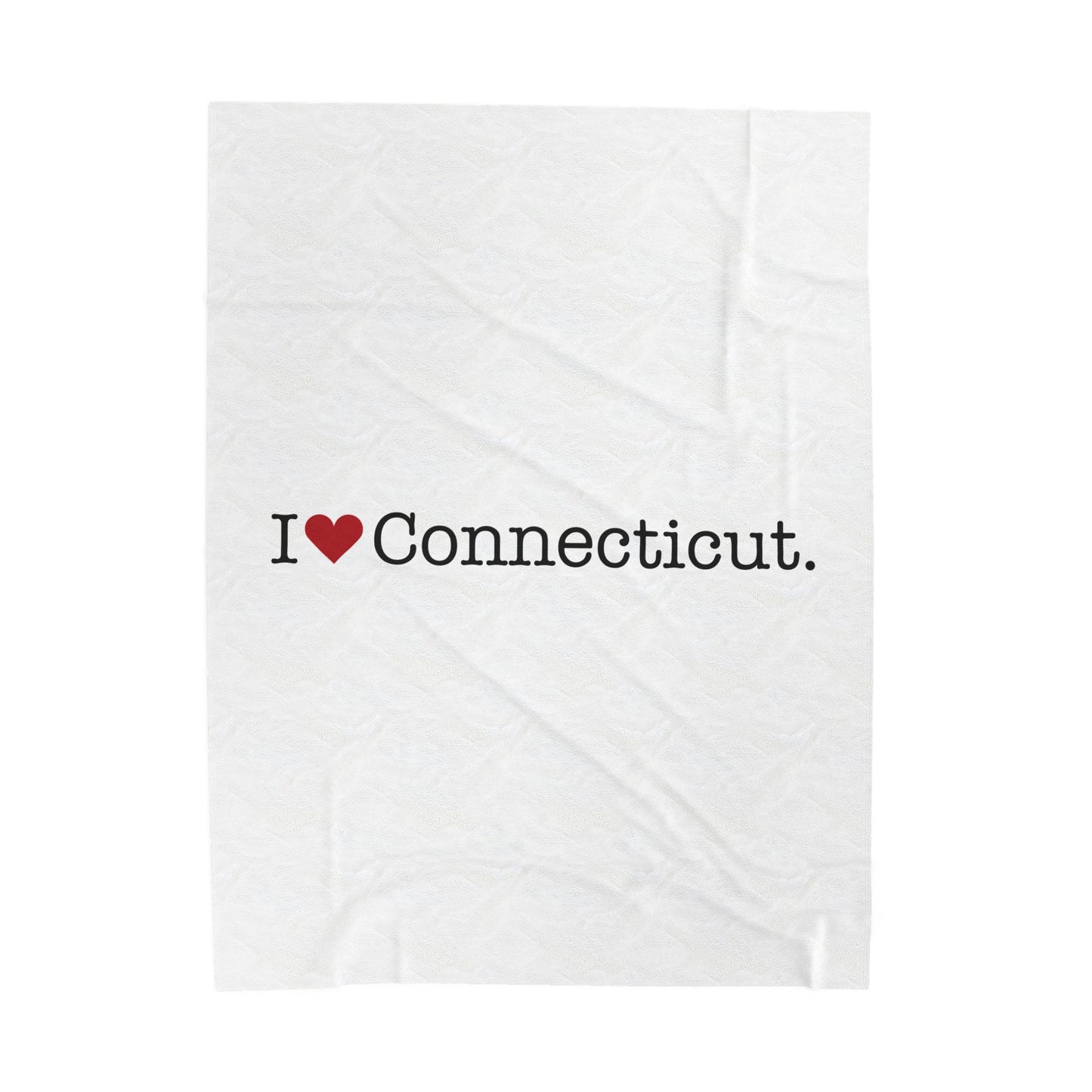 I Heart Connecticut. Velveteen Plush Blanket