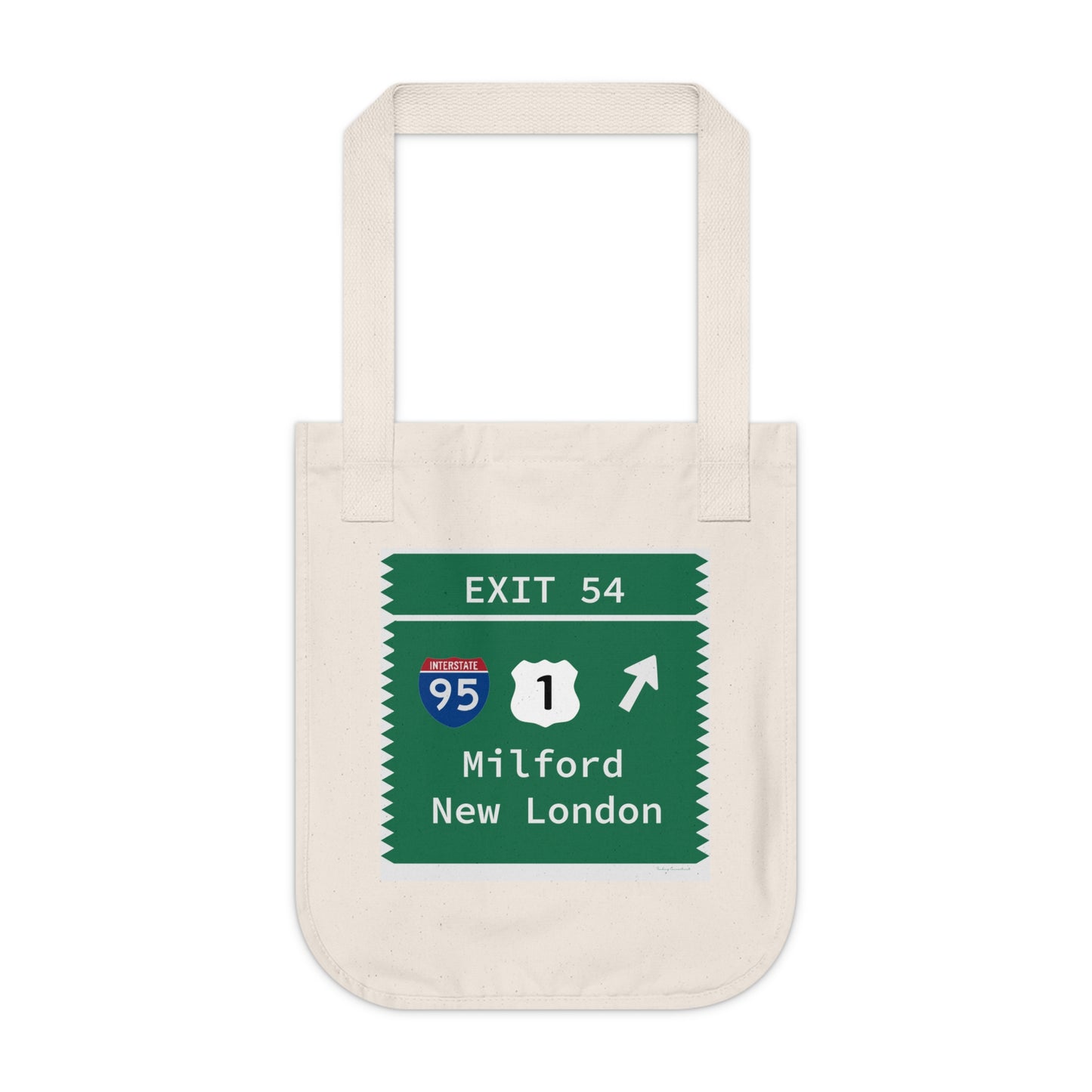 Vintage Merritt Parkway Exit 54 Sign Organic Canvas Tote Bag