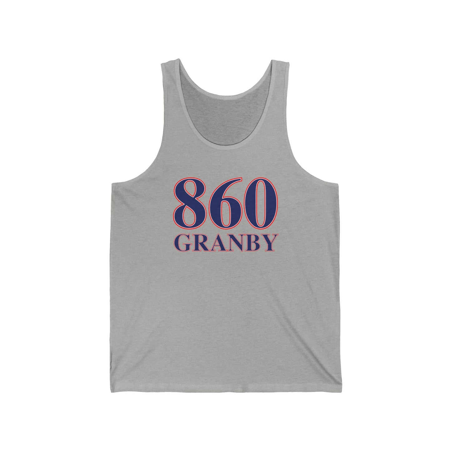860 Granby Red White & Blue Unisex Jersey Tank Top