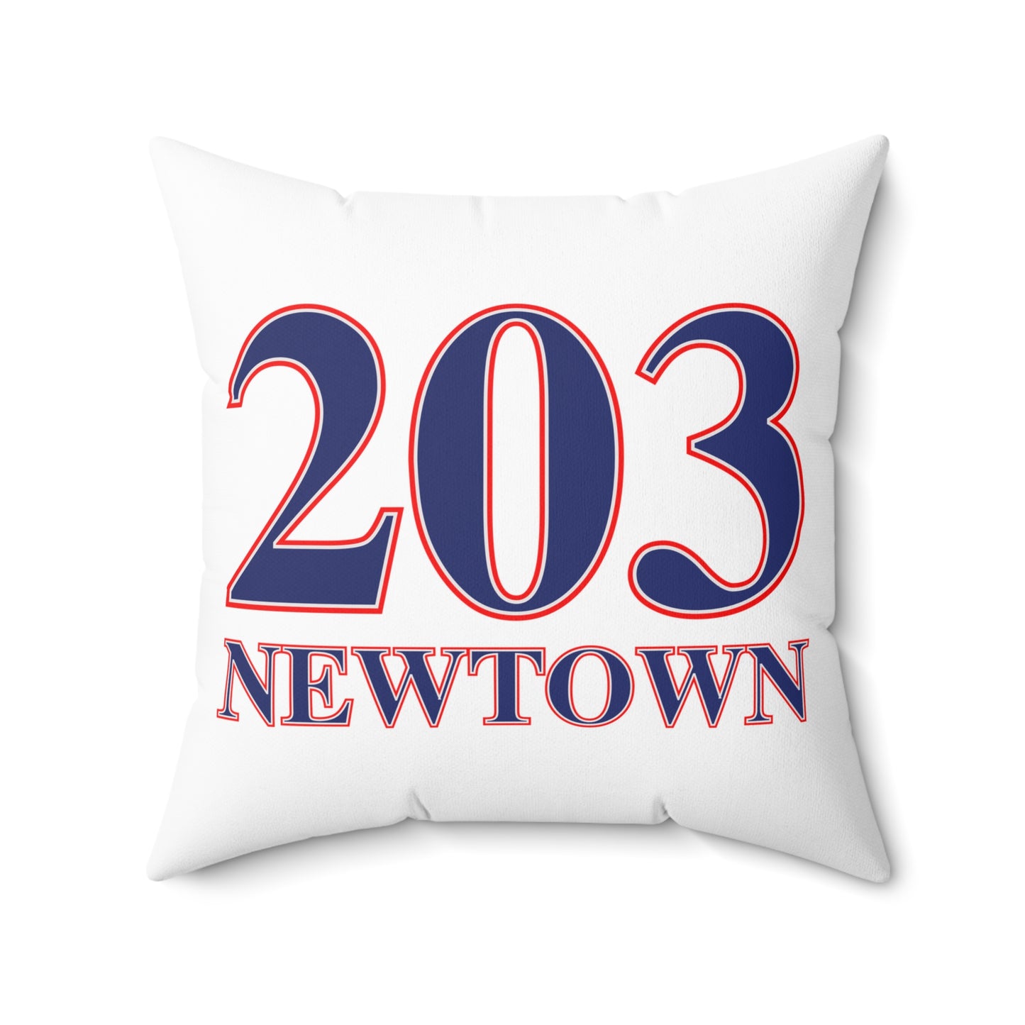 203 Newtown Red White & Blue Spun Polyester Square Pillow