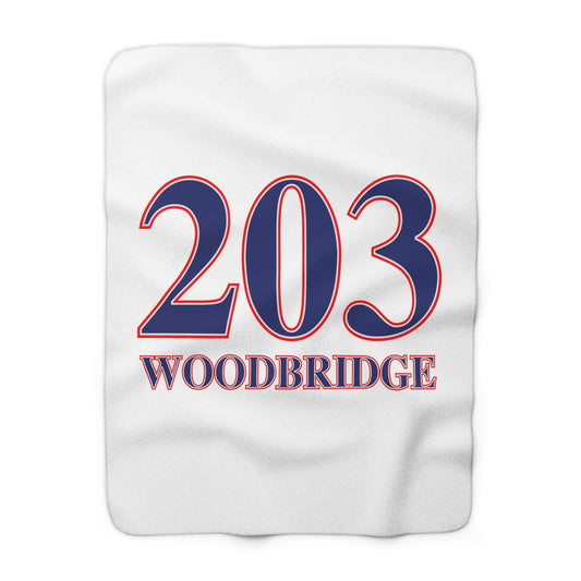 203 Woodbridge Red White & Blue Sherpa Fleece Blanket