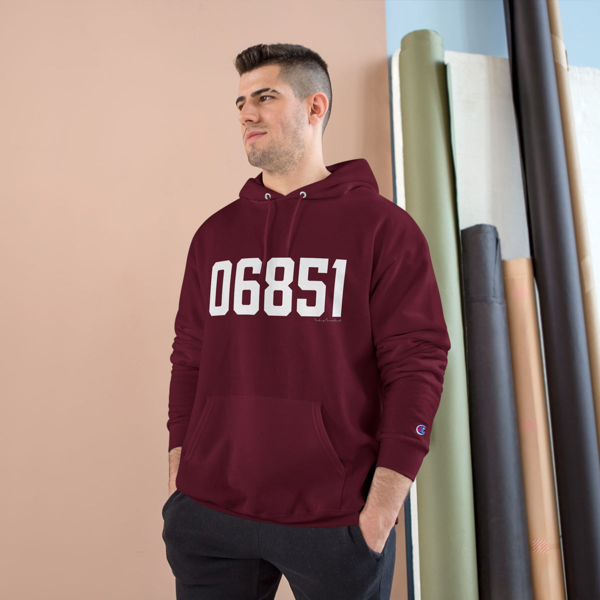 06851 Norwalk CT Zip Code Champion Hoodie Sweatshirt