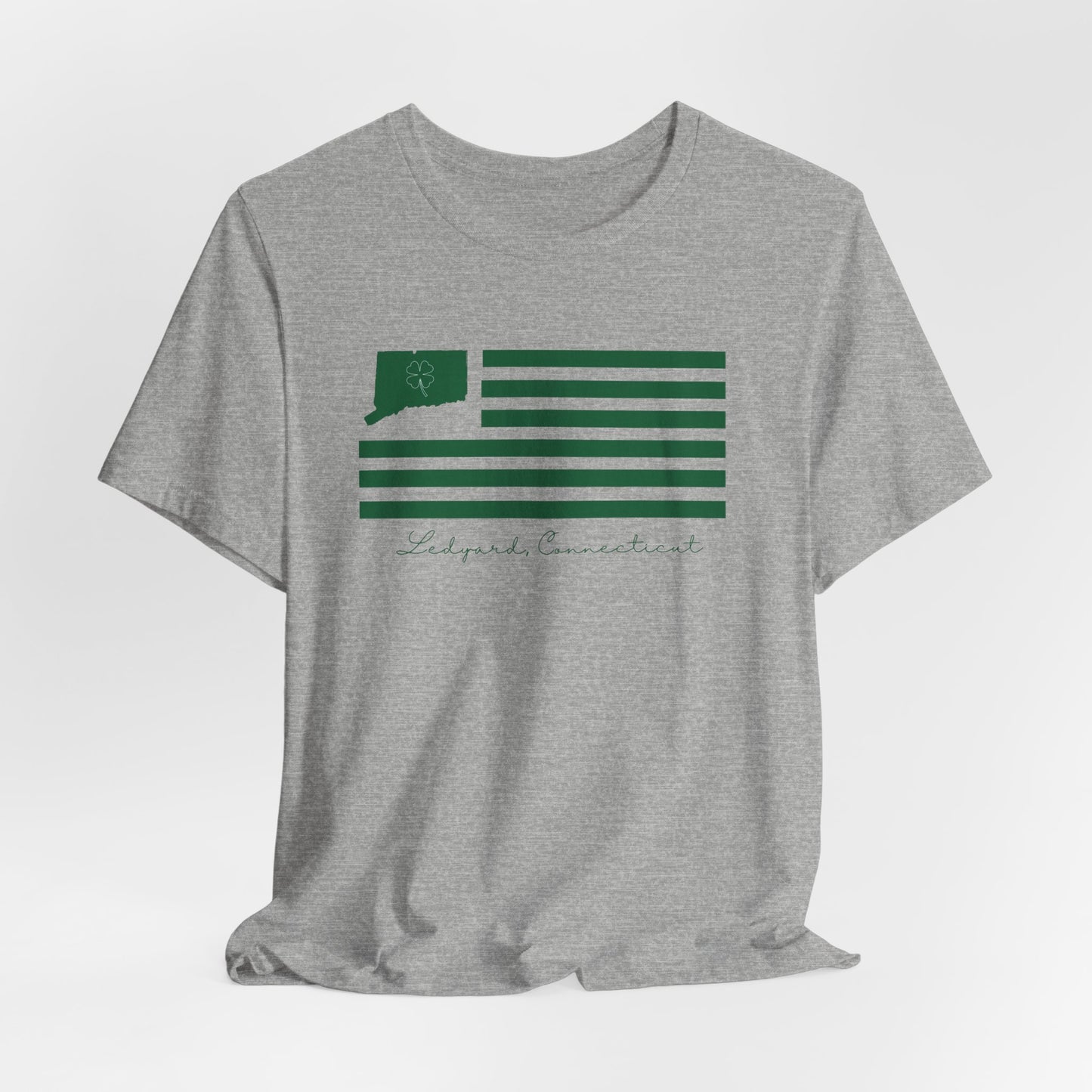 Ledyard Connecticut St. Patrick’s Day Flag Unisex Jersey Short Sleeve T-Shirt