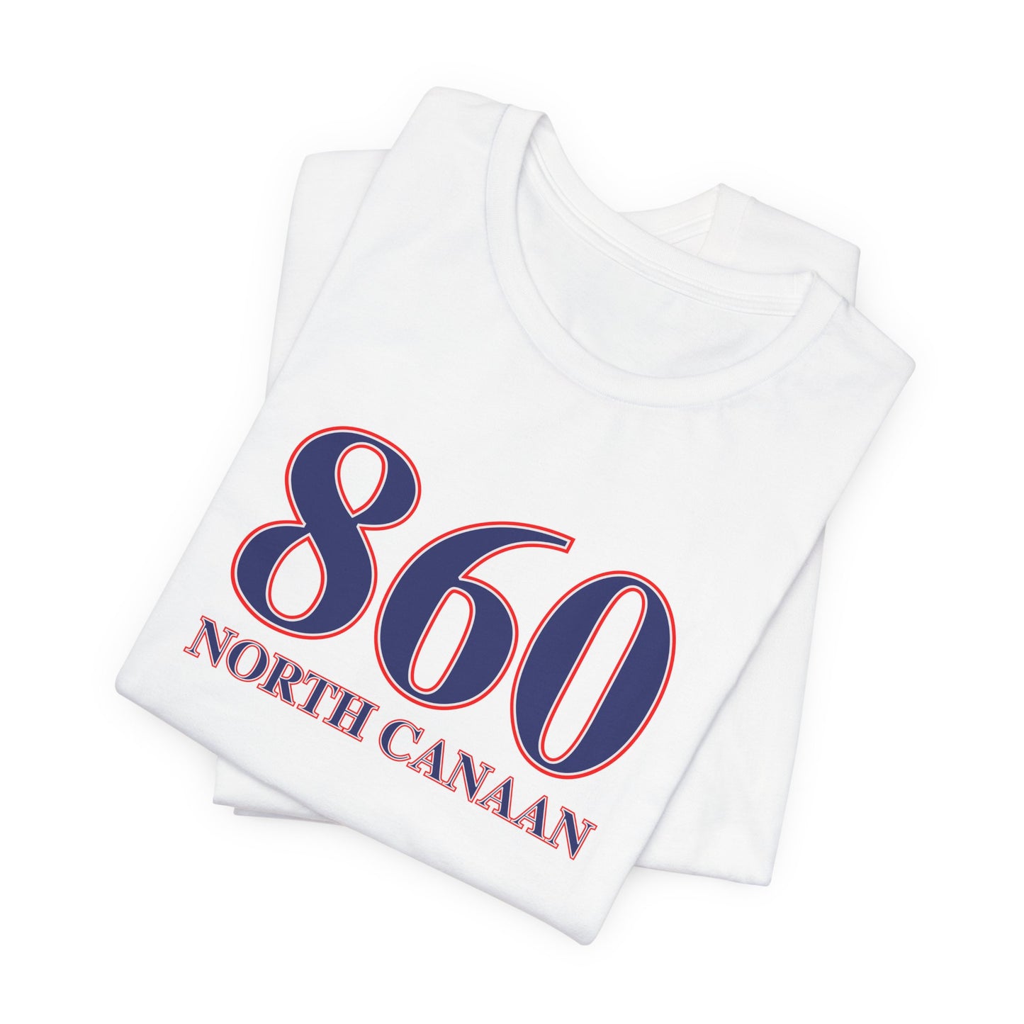 860 North Canaan Red White & Blue Unisex Jersey Short Sleeve T-Shirt