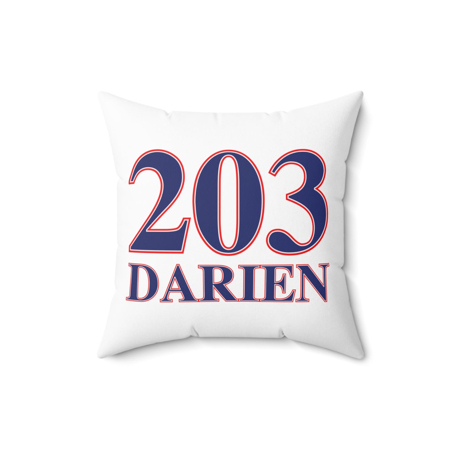 203 Darien Red White & Blue Spun Polyester Square Pillow