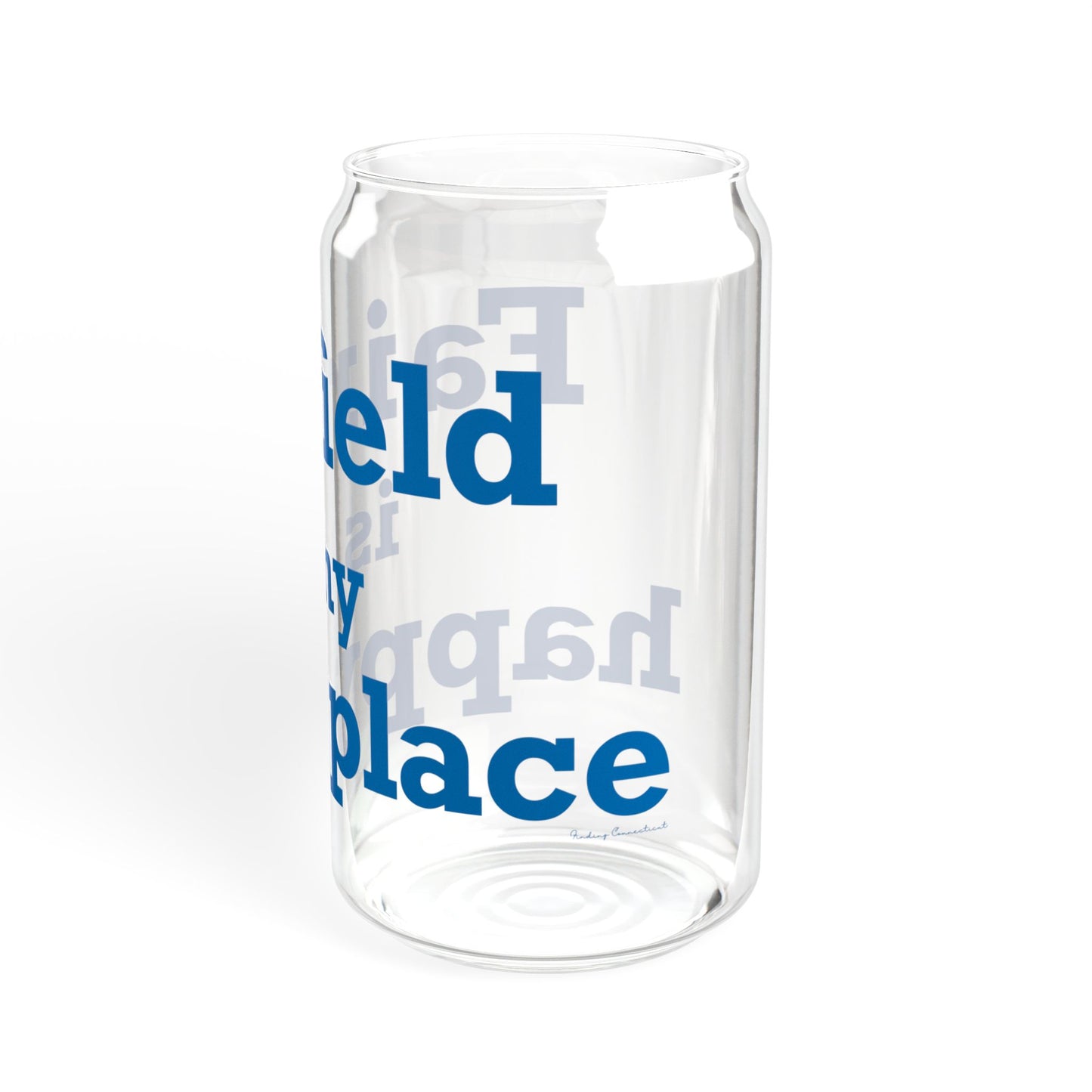 Fairfield Is My Happy Place Sipper Glass, 16oz