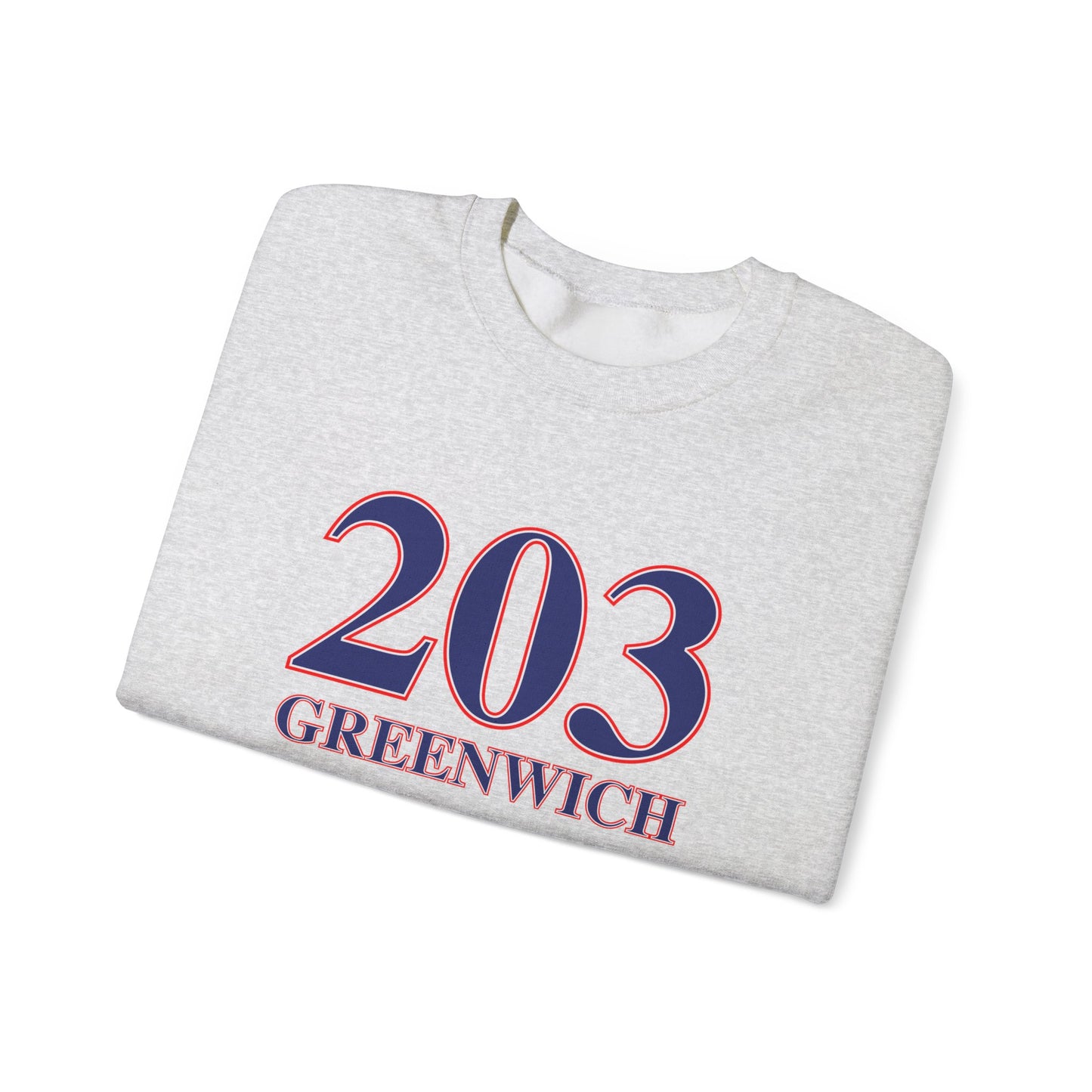 203 Greenwich Red, White & Blue Unisex Heavy Blend™ Crewneck Sweatshirt