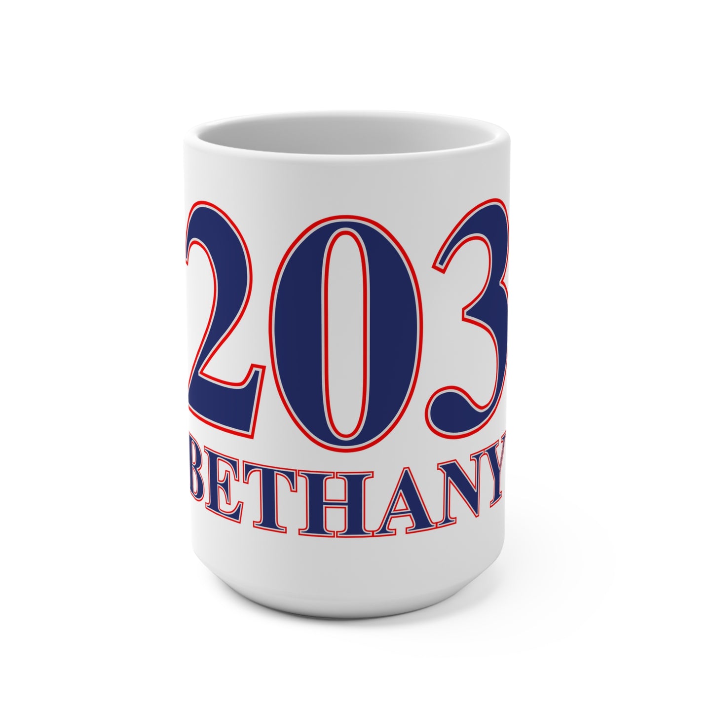 203 Bethany Red White & Blue Mug 15oz