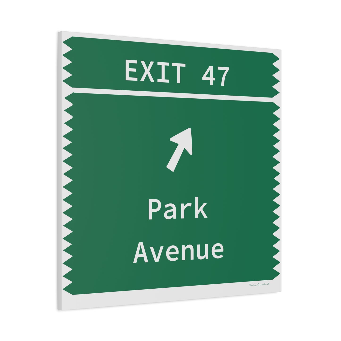 Vintage Merritt Parkway Exit 47 Sign Matte Canvas, Stretched, 1.25"