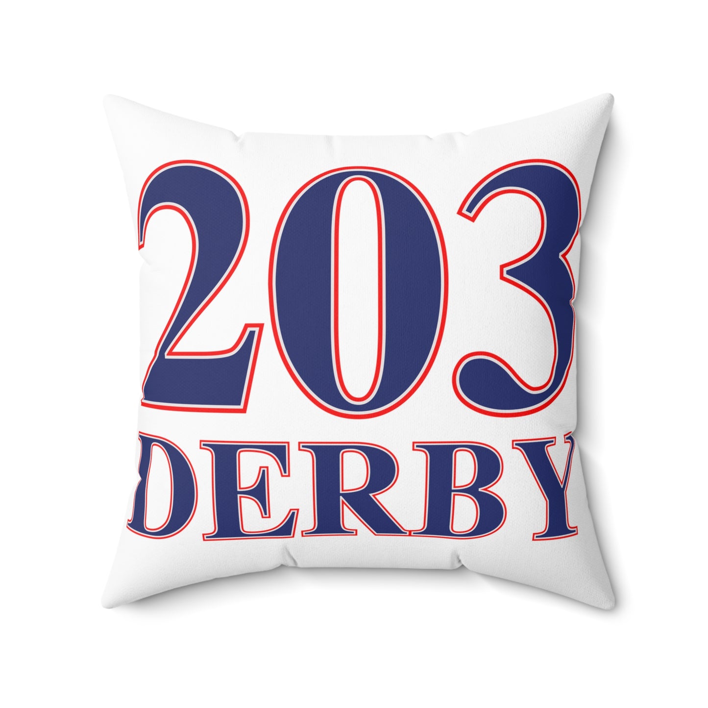 203 Derby Red White & Blue Spun Polyester Square Pillow