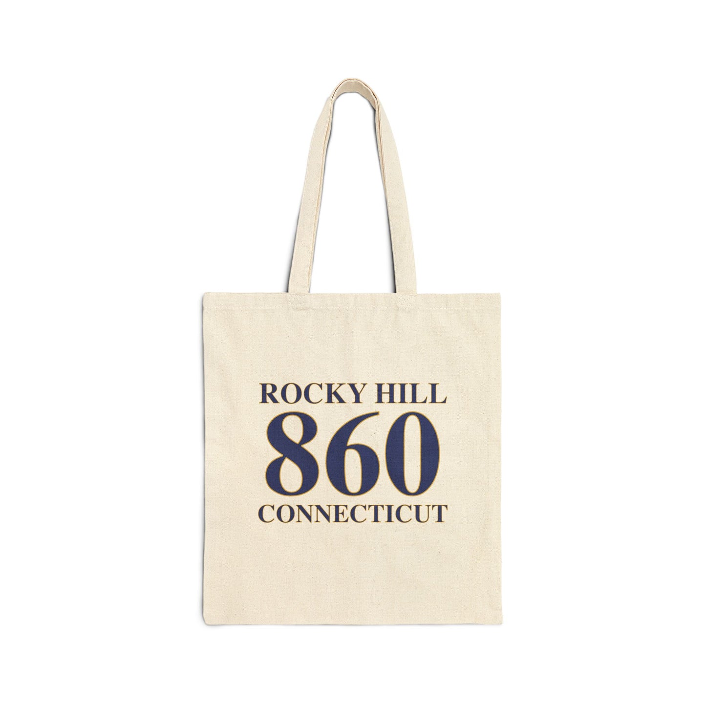 Rocky Hill 860 Connecticut Cotton Canvas Tote Bag