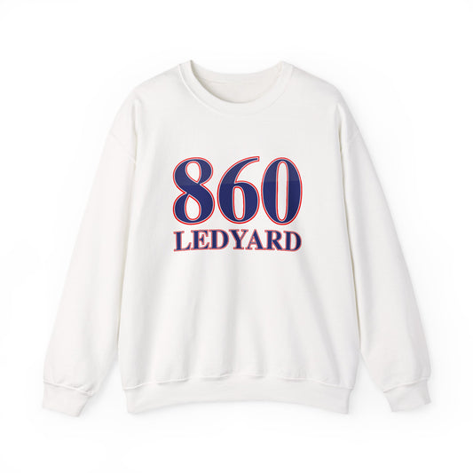 860 Ledyard Red White & Blue Unisex Heavy Blend™ Crewneck Sweatshirt