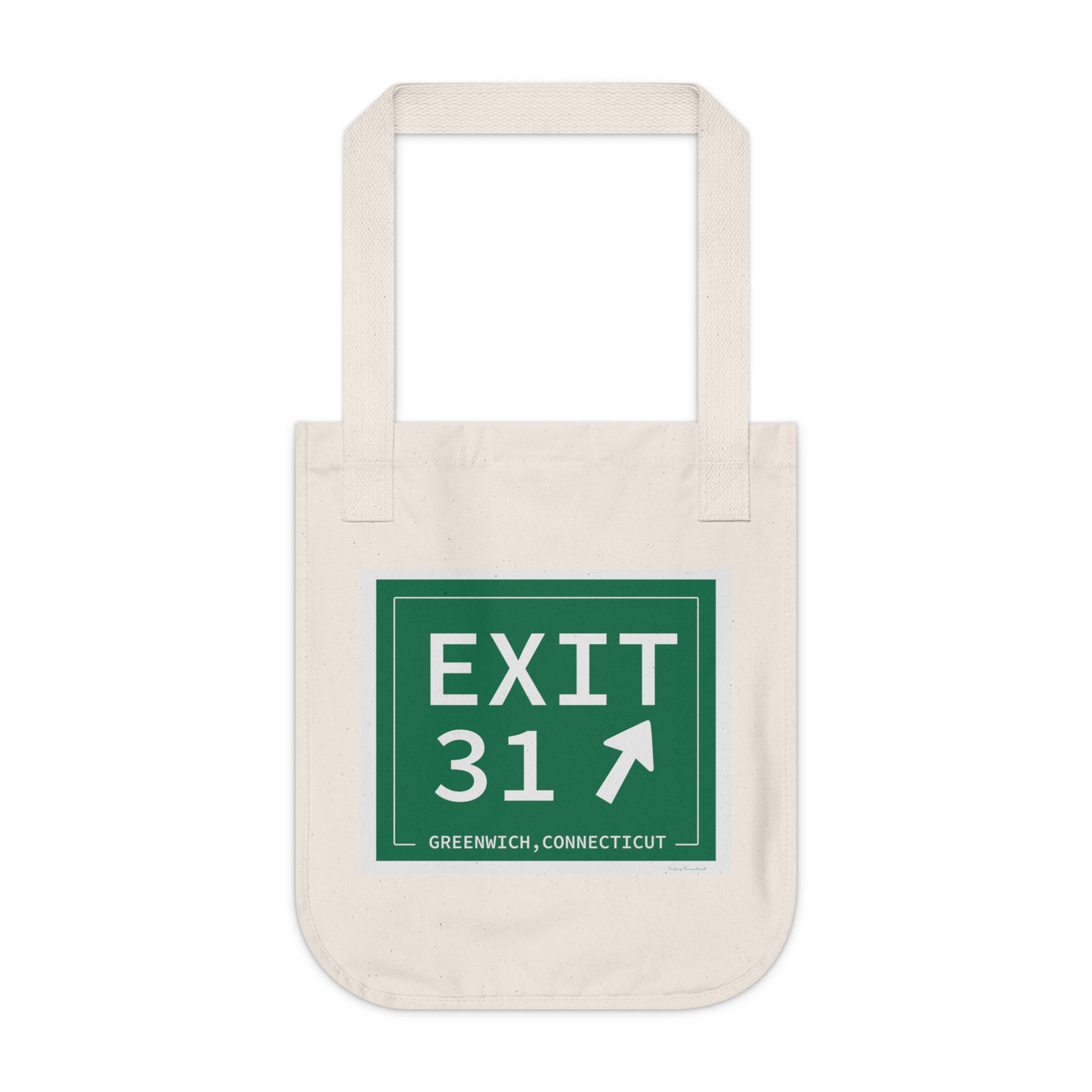 Vintage Exit 31 Merritt Parkway Sign Organic Canvas Tote Bag
