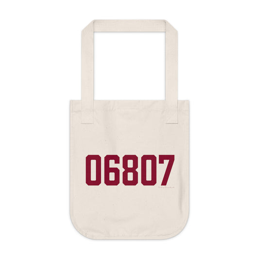 06807 - Greenwich Connecticut Zip Code Organic Canvas Tote Bag