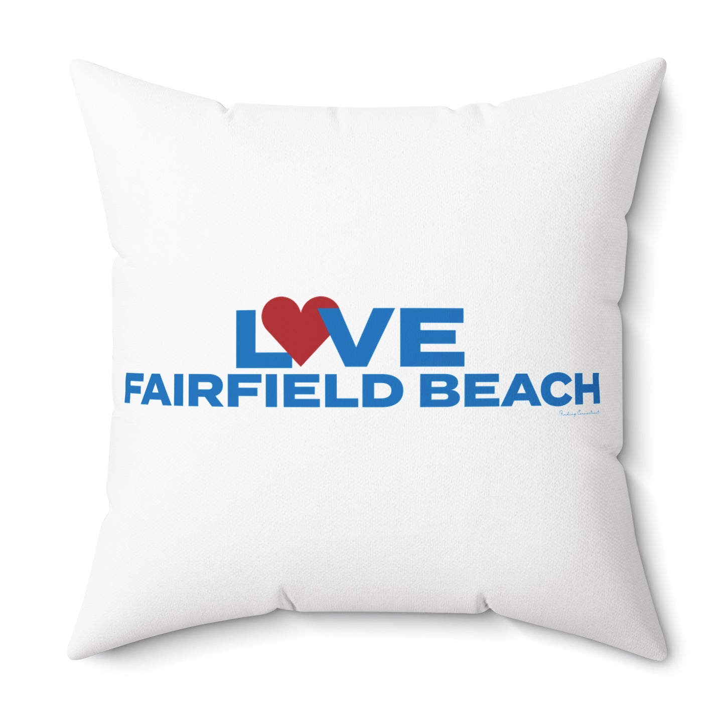 Love Fairfield Beach Spun Polyester Square Pillow
