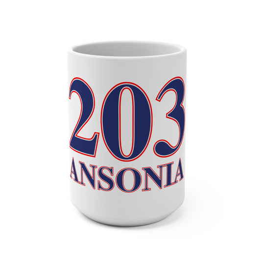 203 Ansonia Red White & Blue Mug 15oz