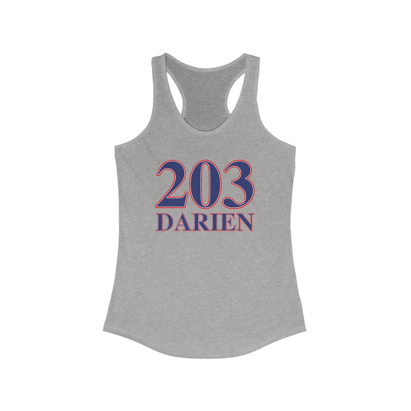 203 Darien Red White & Blue Women's Ideal Racerback Tank Top