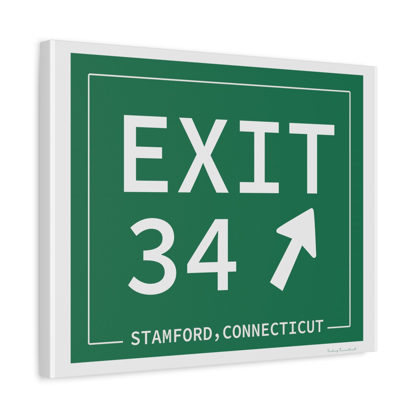 Vintage Exit 34 Merritt Parkway Sign Matte Canvas, Stretched, 1.25"