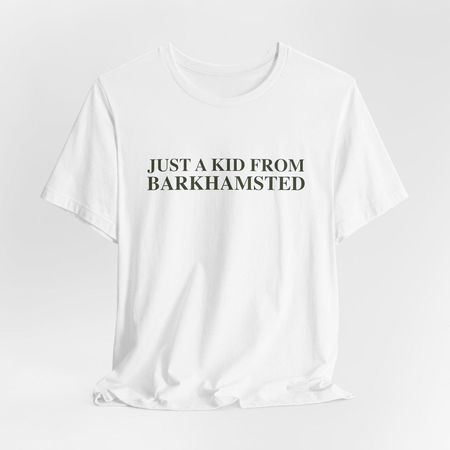 Just a kid from Barkhamsted Unisex Jersey Short Sleeve T-Shirt