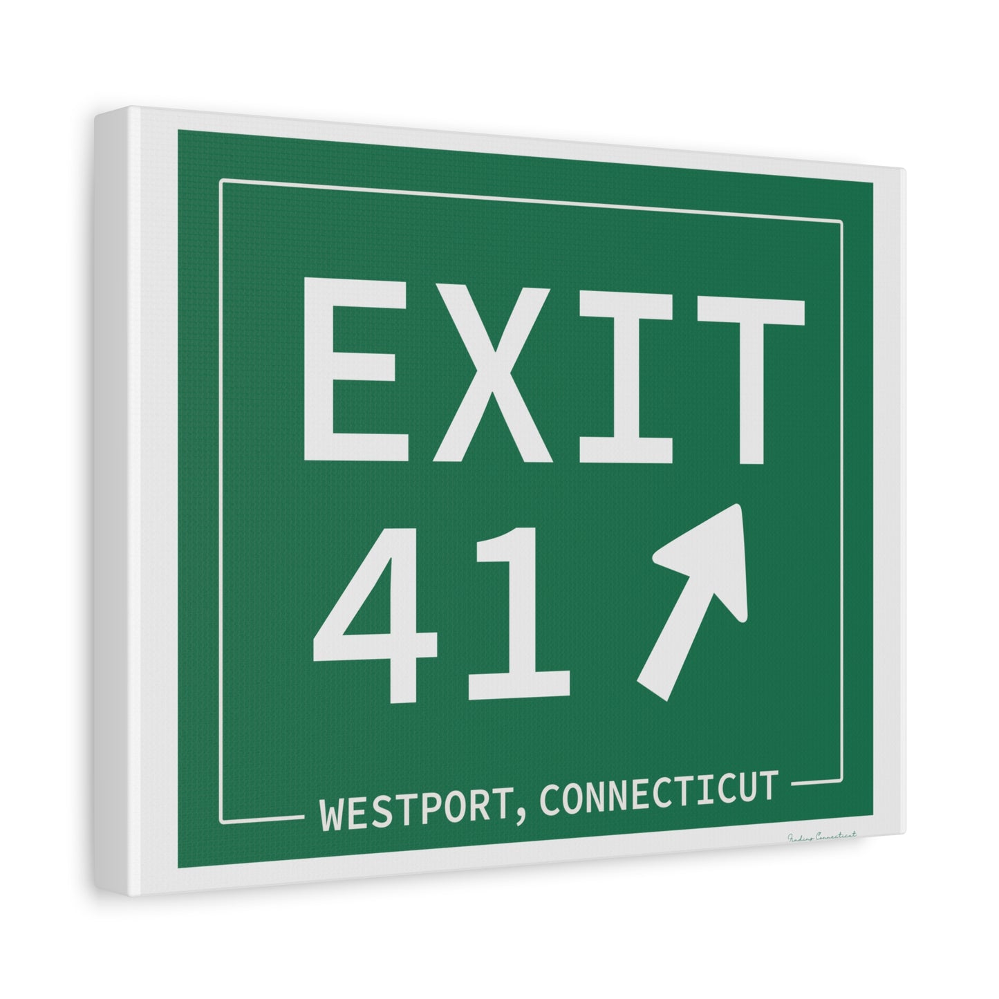 Vintage Exit 41 Merritt Parkway Sign Matte Canvas, Stretched, 1.25"