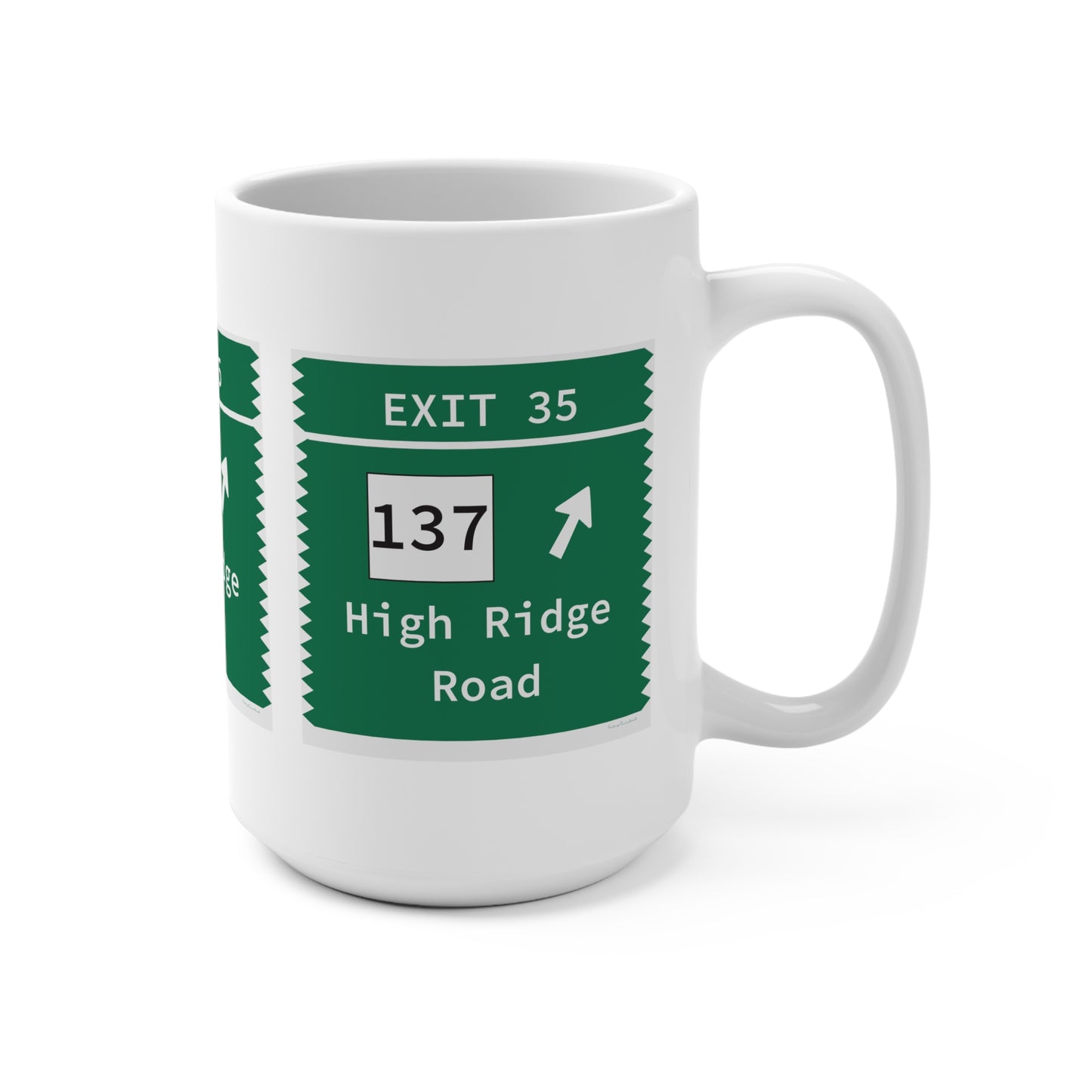 Vintage Merritt Parkway Exit 35 Sign Mug 15oz