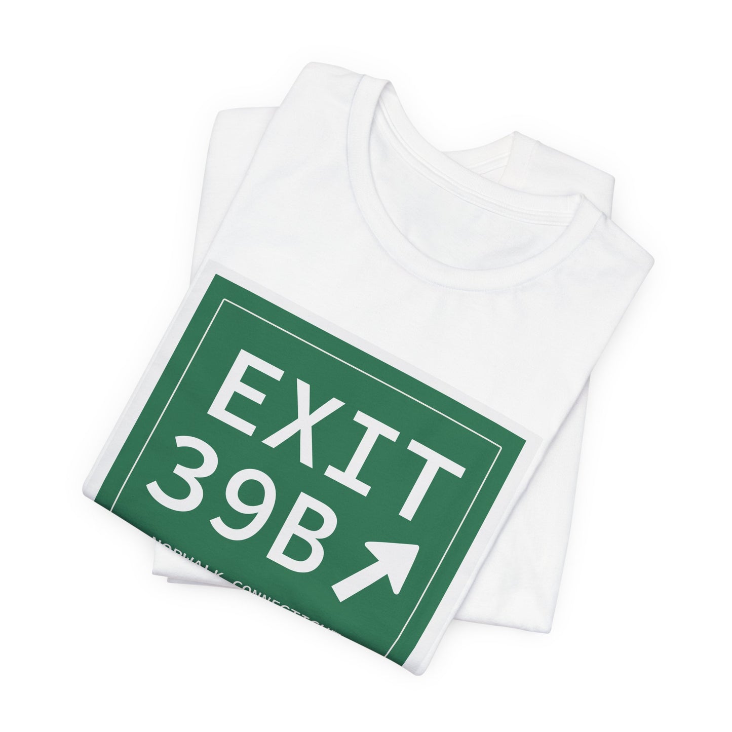 Vintage Exit 39B Merritt Parkway Sign Unisex Jersey Short Sleeve T-Shirt
